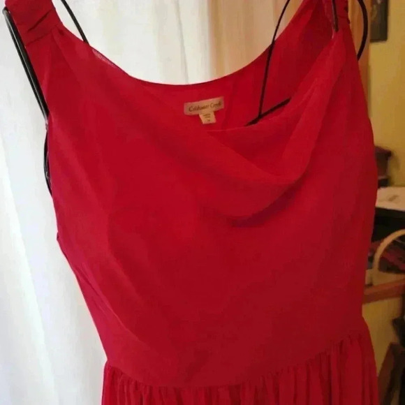 Coldwater Creek NWT Sleeveless Cocktail Chiffon Dreams Dress in Red size 14 - Picture 6 of 14